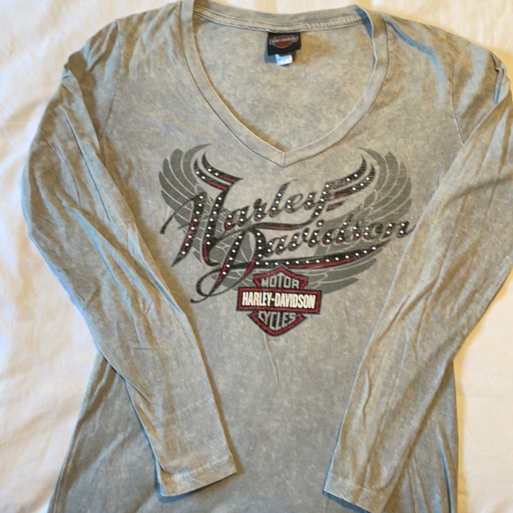 Women’s Harley Davidson Long Sleeve Bling Tee